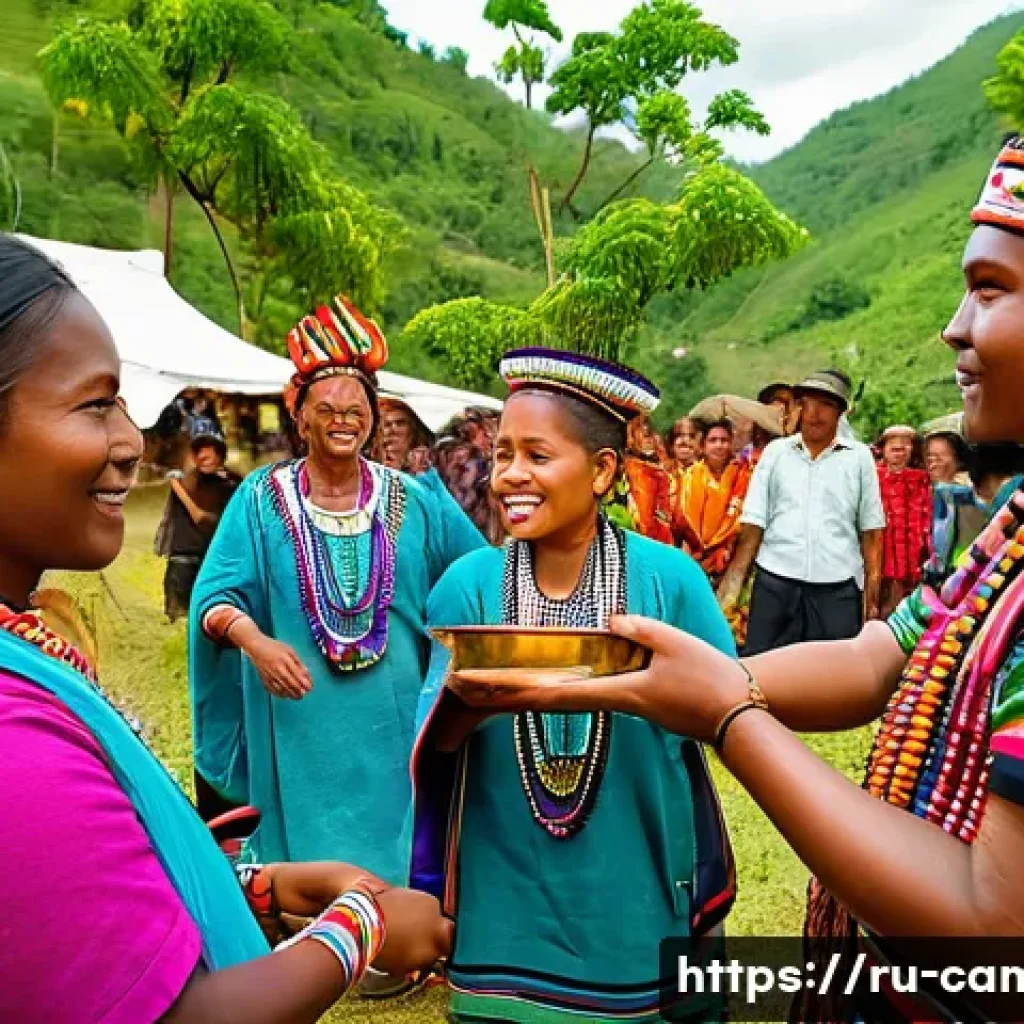 카메룬 그라스필드 지역의 민속 전통 - A vibrant traditional initiation ceremony in Grassfield featuring young people dressed in colorful, ...