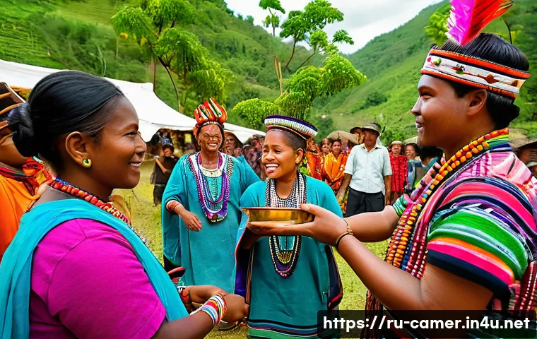 카메룬 그라스필드 지역의 민속 전통 - A vibrant traditional initiation ceremony in Grassfield featuring young people dressed in colorful, ...